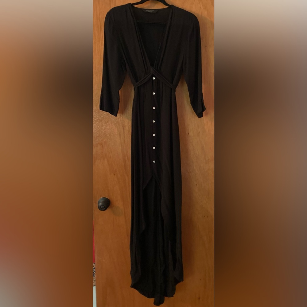 Black Asymmetrical Maxi Dress